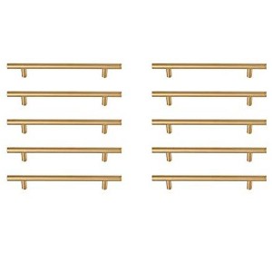 Elegant Lighting Quinn 6-5/16Inch Center to Center Brass Bar Pull Multipack (set of 10) - 1 of 4