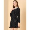 Allegra K Women's A-Line Long Sleeve Front Button Down Lace-Collar Mini Dresses - image 4 of 4