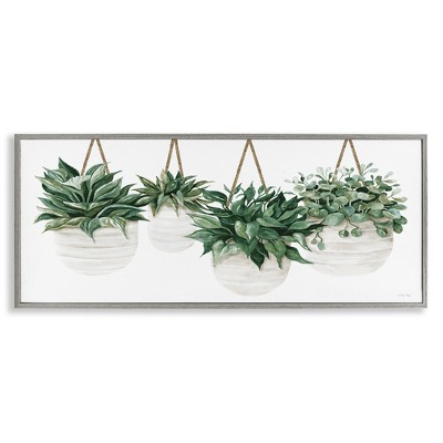 Stupell Industries Hanging Planters House Plants, 24" x 10"