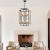 DAKAFUL 8 - Light Farmhouse Chandelier, Iron Rectangular Cage Pendant Light, Rustic Hanging Fixture for Foyer, Entryway, Living Room - 4 of 4