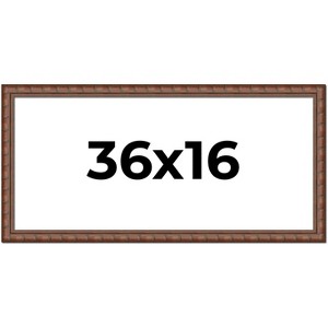 PosterPalooza | 36x16 Modern Bamboo Picture Frame, UV Acrylic, 5 Finishes - 1 of 4