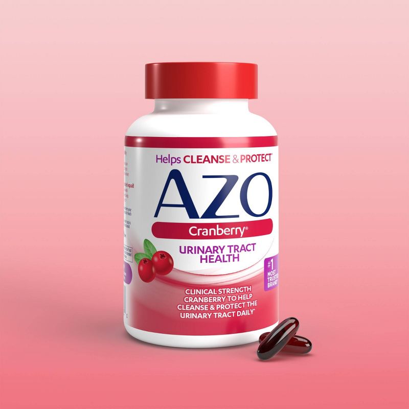 AZO Cleanse + Protect Cranberry Softgels for Urinary Tract Health - 120ct, 3 of 9