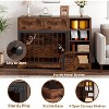 Dog Crate Furniture 47", Large Dog Crate TV Stand with 2 Drawers and 4 Shelves, Wooden Dog Kennel Indoor, Decorative Dog Cage with Storage, Black - 4 of 4