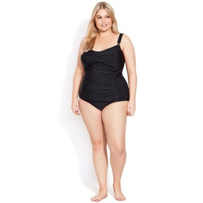 Avenue Women's Plus Size Twist Tankini Top