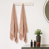 Unique Bargains Cotton Absorbent Quick Dry Lightweight Bath Towels for Bathroom 2 Packs - 4 of 4