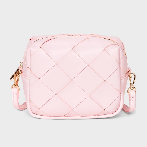 Pink quilted best sale crossbody bag