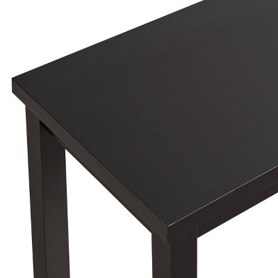 Antique Black Rectangular Wood Counter Height Bar Table