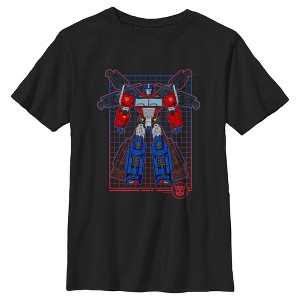 Boy's Transformers Optimus Prime Grid T-Shirt - 1 of 4