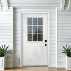 Lirago Fiberglass Front Doors 36  inch  x 80  inch  White with Brickmould 6 9/16 inch  Vinyl Frame 9 Lite Low E Glass Left Hand Inswing - 3 of 4