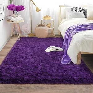 Area Rugs for Living Room Bedroom, Non-Slip Fluffy Soft Shag Carpet for Kids Home Dorm Decor - 1 of 4