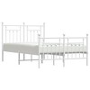 vidaXL Metal Bed Frame with Headboard and Footboard White 53.1 in.x74.8 in. - 4 of 4