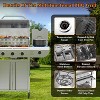 ZAFRO 3-Burner Propane Gas Grill with Side Burner 34,000 BTU Stainless Steel Outdoor BBQ Grill, Cast Iron Grates, Portable for Patio, Camping - 3 of 4