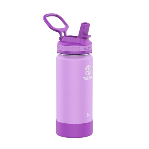 Takeya 16oz Actives Insulated Stainless Steel Kids' Water Bottle With Straw  Lid - Lilac : Target