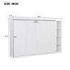 Twin Size Murphy Bed, Murphy Bed Cabinet With Space-Saving Design Allows Bed To Fold Into a Cabinet, 96'' Long Murphy Bed Bookshelf-Cuddlewood - 4 of 4