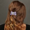Unique Bargains Women's Halloween Double Bow Pattern Duckbill Clip 1 Pair - 2 of 4