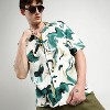 Campus Sutra Men Men's Emerald Green Oversized Swirl Strokes Shirt - 2 of 4