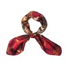 Wrapables 100% Charmeuse Silk Square Scarf Neckerchief, Red Roses - 4 of 4