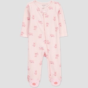 Carter's Just One You® Baby Girls' Farm Pigs Sleep N' Play - Pink - 1 of 4