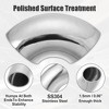 Unique Bargains 90 Degree Exhaust Elbow Pipe for Car Modified Exhaust System - 4 of 4