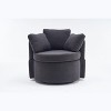 CAVINAS Teddy Fabric 360° Swivel Comfy Armchair with Back Cushion,Rotating and Storage Accent Chair   for Living Room,Bedroom,Office - 2 of 4