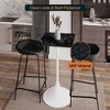 LeisureMod Verve 24" Sqaure Bar Height Dining Table - Modern MDF Top with White Pedestal Base Counter Height Table for Kitchen, Home, and Pub - 3 of 4