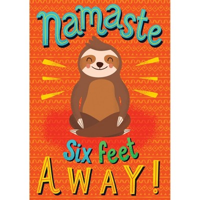 One World Namaste Six Feet Away Poster - Carson Dellosa