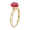 Designs By Gioelli 10K Yellow Gold Heart Gemstone Solitaire Ring - 2 of 3