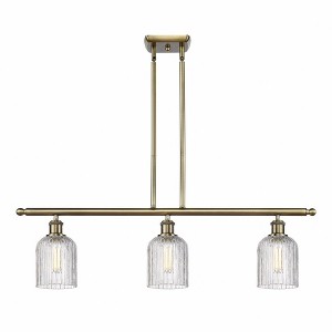 Bridal Veil - 3 Light Stem Hung Island In Art Deco Style-9.5 Inches Tall and 36 Inches Wide - 1 of 1
