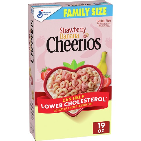 Cheerios Strawberry Banana Family Size Cereal - 19 Oz : Target