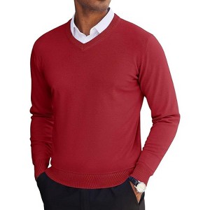 COOFANDY Men's V Neck Sweater Lightweight Knitted Pullover Sweaters - 1 of 4