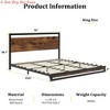 Twin/King Bed Frame w/Modern Wood Headboard & Footboard, 6"/12" Upgraded Heavy Duty Metal Sturdy Bed Frame, Stable Platform Bed Furniture Bed Storage - 2 of 4