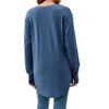 Imily Bela Womens Deep V Neck Tunic Tops Long Sleeve Oversized Casual Loose Fit Curved Hem T Shirts - 4 of 4