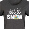 Women's SpongeBob SquarePants Let It Snow Graphic T-shirt Dress - Heather Charcoal - 4X - 2 of 4