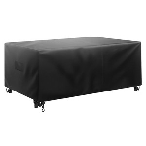 VEVOR Patio Furniture Cover, 420D Heavy Duty Waterproof Outdoor Dining Table and Chairs Cover, Large Rectangular Patio Table Covers, Black - 1 of 4