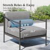 Captiva Designs Outdoor Patio Oversized Premium Conversation Sofa Set with Extra Thick Cushion and Coffee Table - 4 of 4