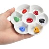 MEEDEN 7-Well Studio Porcelain Paint Palette Tray,Artist Mixing Colour Tray by 4-3/4 Inches for Watercolor Gouache Painting,Round,White - 2 of 4