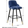 Bekrvio Swivel Barstools with Back, Counter Height, Velvet Upholstered - 2 of 4