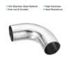 Unique Bargains 304 Stainless Steel Exhaust Hose Pipe Fitting 90 Mandrel Bend Silver - 3 of 4