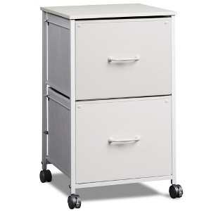 GALAXHERO  2 Drawer Mobile File Cabinet, Rolling Printer Stand, Fabric Vertical Filing Cabinet fits A4 or Letter Size for Home Office - 1 of 4