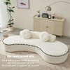 105.5" Point-Shaped Curved Sectional Sofa, 3-4 Seater, 2 Pillows - 2 of 4