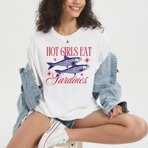 Simply Sage Market Hot Girls Eat Sardines Garment Dyed Tee - 1 of 4