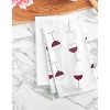 C&F Home Wine Glasses Embroidered Cotton Flour Sack Kitchen Towel - 2 of 4