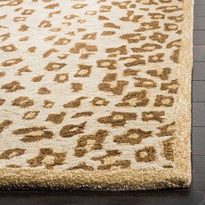 Gray and Beige Hand-Tufted Wool and Viscose Rug, 5' x 8'