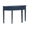Distinctive Features of Pine Veneer Console Table with Vertical Stripe Drawer Fronts and Four Legs - 3 of 4
