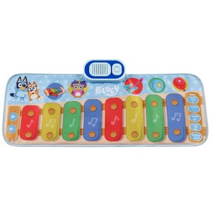 eKids Bluey Toy Piano Play Mat with Music and Sound Effects – Blue (BU-255) - 1 of 3