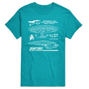 Men's - Star Trek - Next Gen Schematic Short Sleeve Graphic T-Shirt - 1 of 4