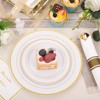 Itopfox 350-Piece Gold Dinnerware Set for 50 Guests Disposable Cutlery Dinner & Dessert Plates, Pre-Rolled Napkins with Silverware for Special Events - 4 of 4