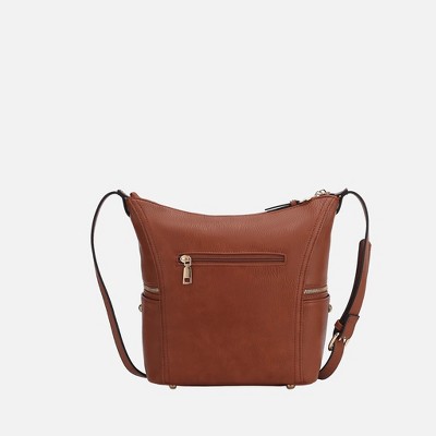 MKF Collection Large Hobo Crossbody Bag Multi Pocket with Wallet Vegan Leather, Lux – MKF Collection - Purple — фото 8