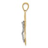 Black Bow Jewelry 14k Yellow or Two-Tone Gold Textured Mariner Crucifix Pendant, 18x33mm - 2 of 4