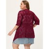 Women's Plus Size Draped Shawls Lightweight Open Front Lace Date Cardigans - Agnes Orinda - 4 of 4